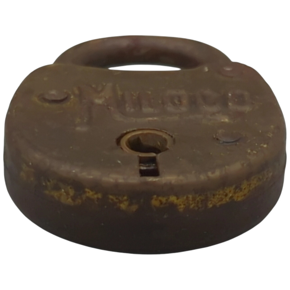 Antique Miloco Brass Lever Padlock Small Lock Vintage No Key - Picture 3 of 6